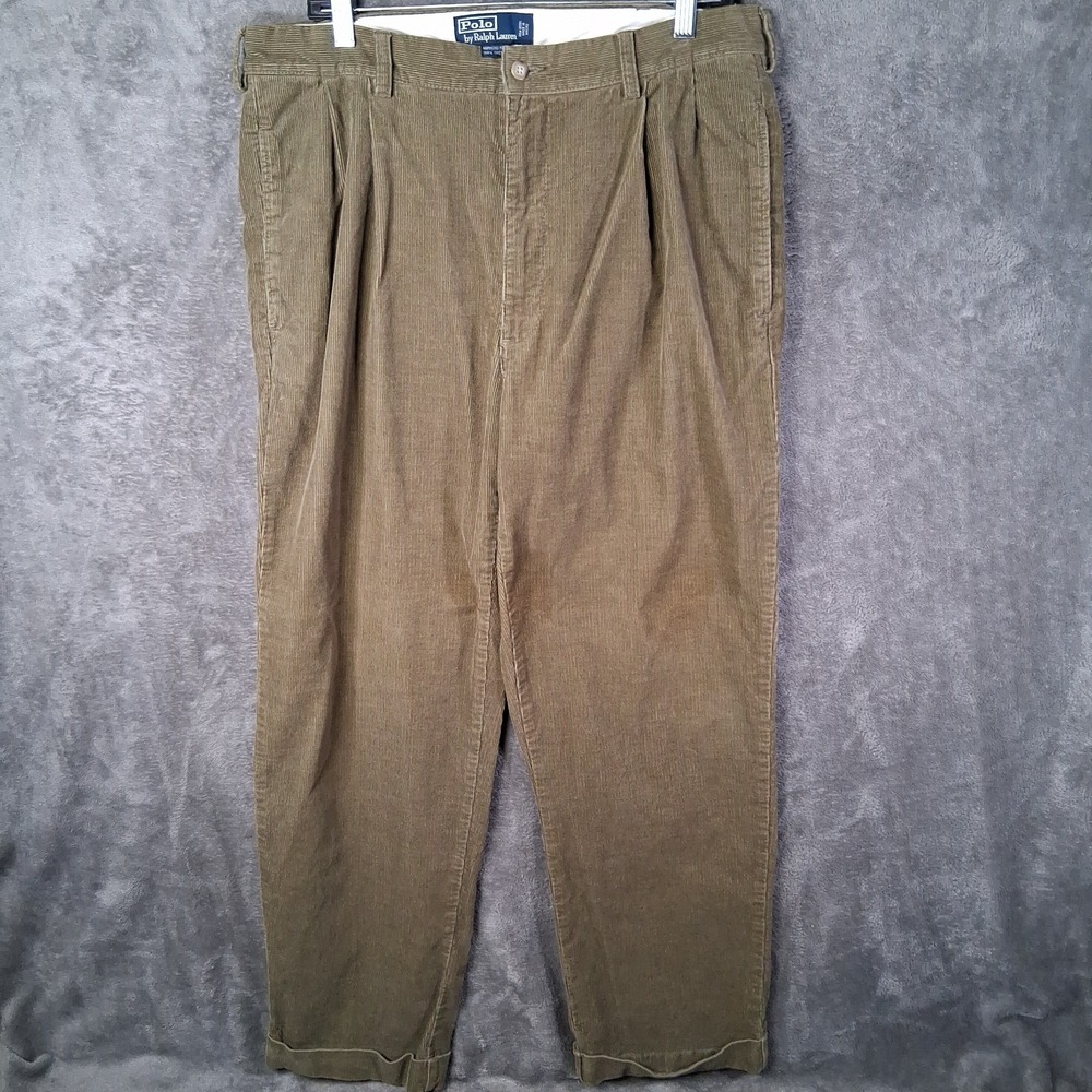 Vtg‎ Polo Ralph Lauren Hammond Corduroy Pants Men Size 36x30 Green Straight